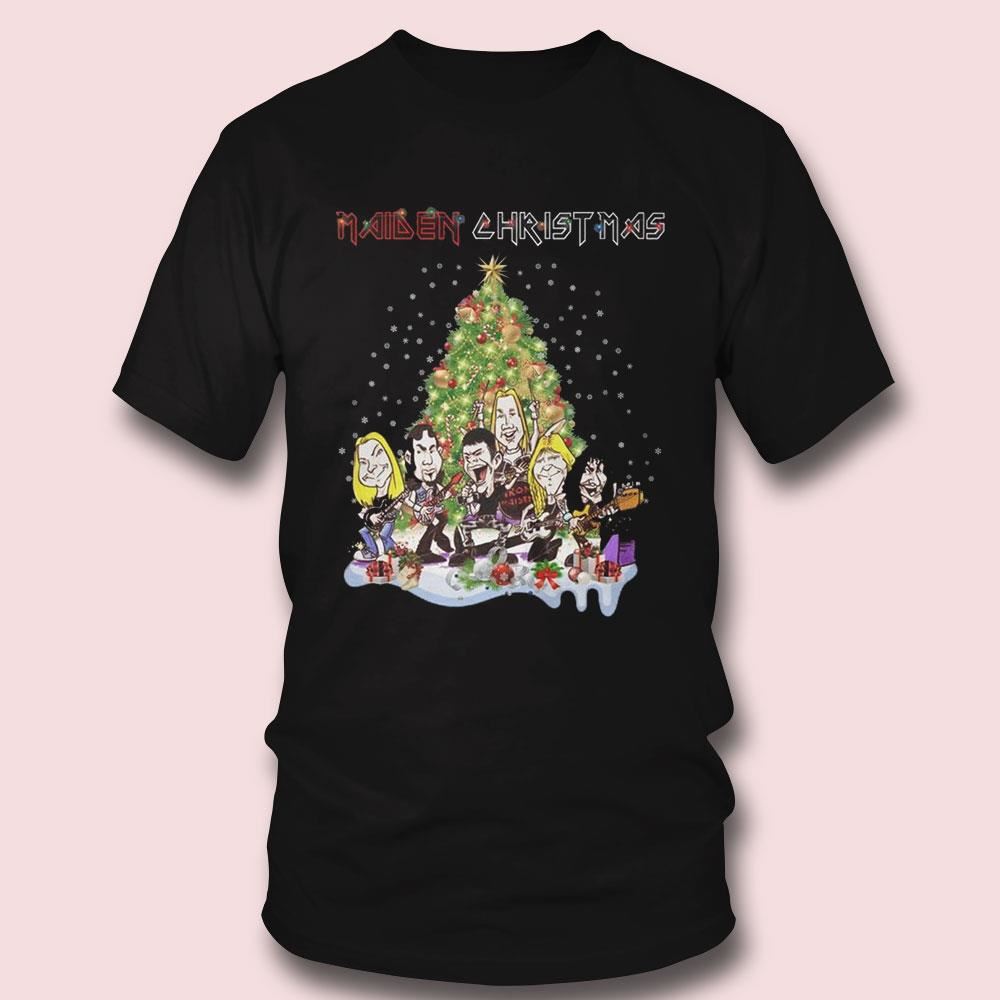 Maiden Christmas Iron Maiden Heavy Metal Band T-shirt