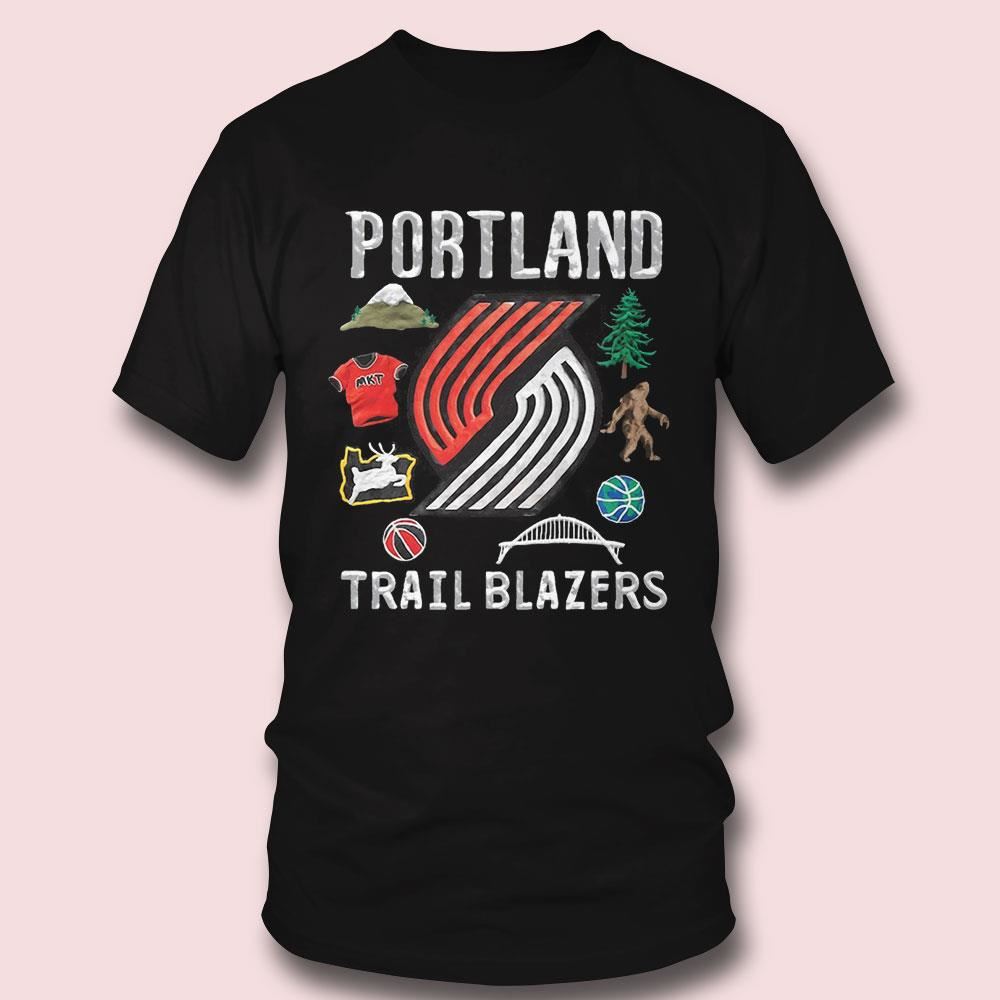 Portland Trail Blazers Nba Market Claymation T-shirt Portland Trail Blazers Nba Market Claymation T-shirt