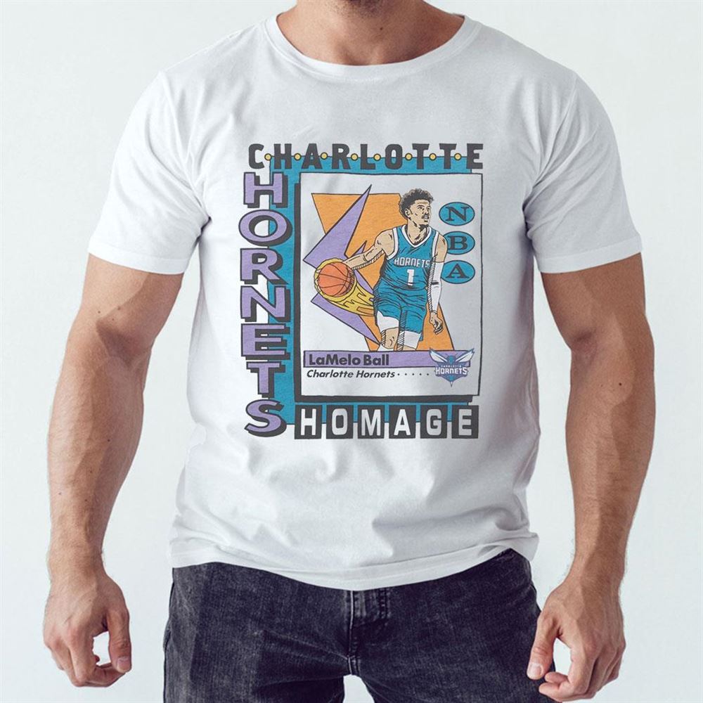 Charlotte Hornets Trading Card Lamelo Ball Nba Player T-shirt