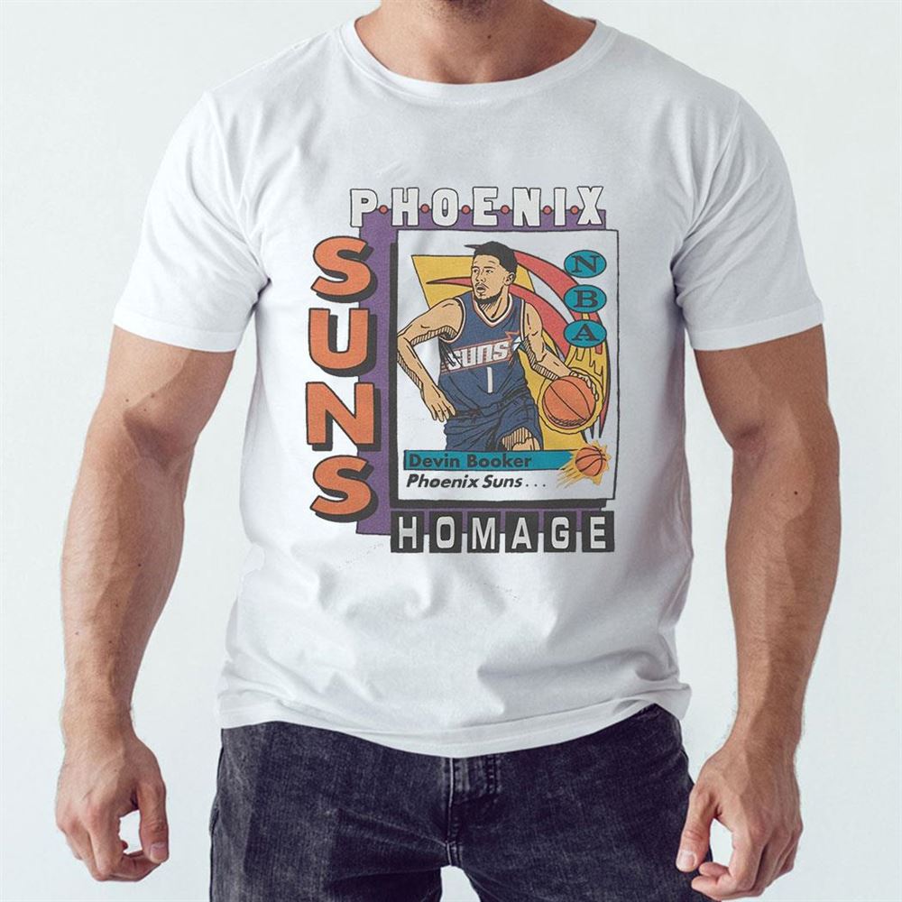 Phoenix Suns Trading Card Devin Booker Nba Player T-shirt Phoenix Suns Trading Card Devin Booker Nba Player T-shirt