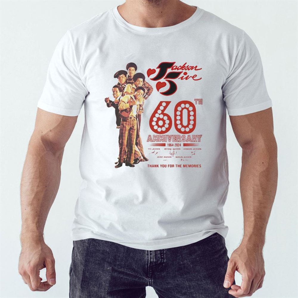 The Jackson 5 60th Anniversary 1964 – 2024 Thank You For The Memories T-shirt