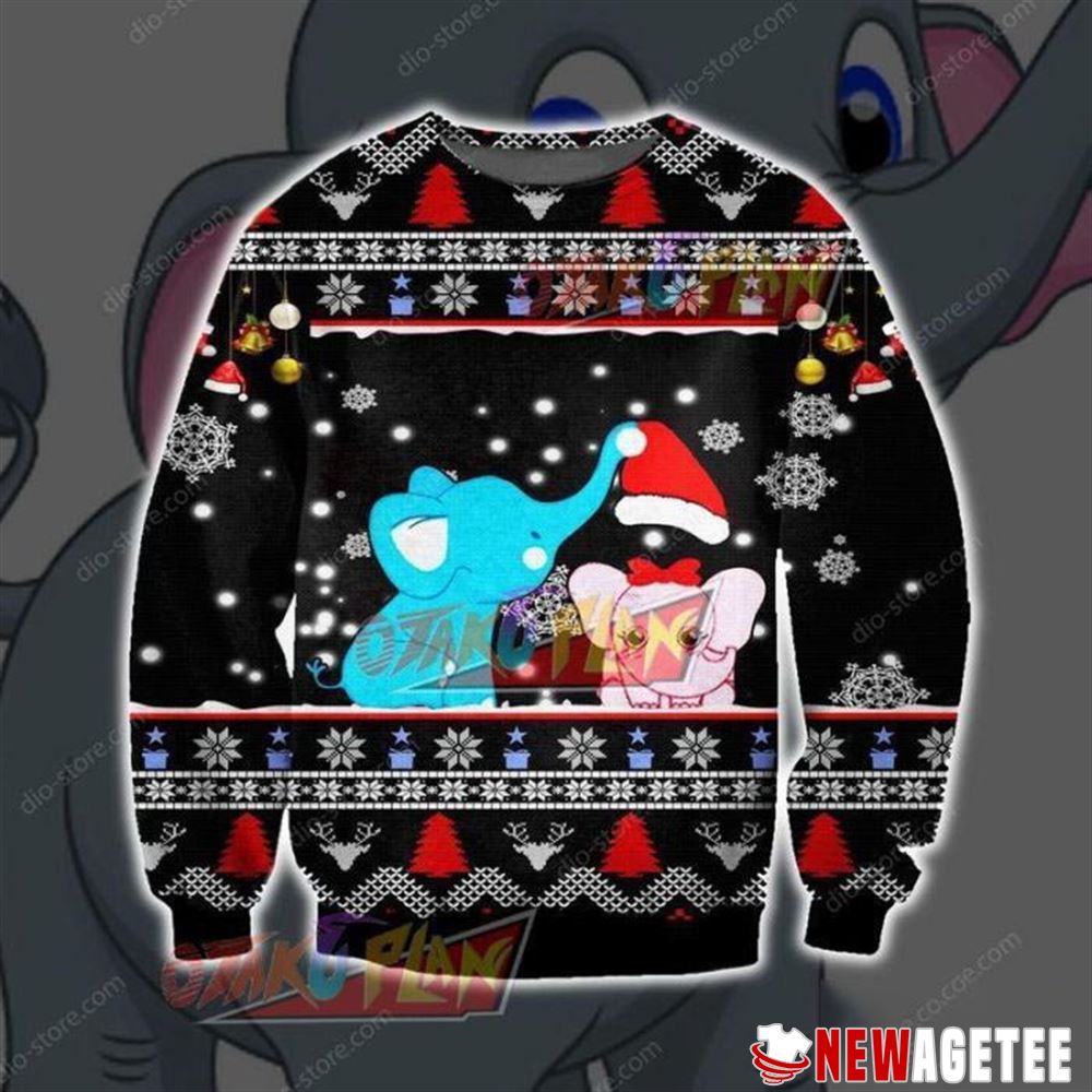 Elephant Merry Christmas Knitting Pattern Christmas Ugly Sweater