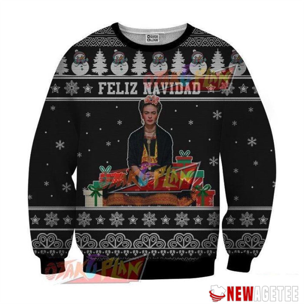 Feliz Navidad Black Christmas Ugly Sweater