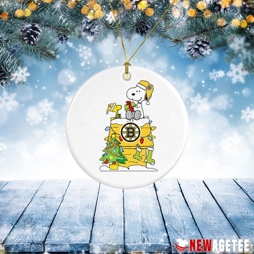 Boston Bruins Snoopy 2022 Christmas Ornament