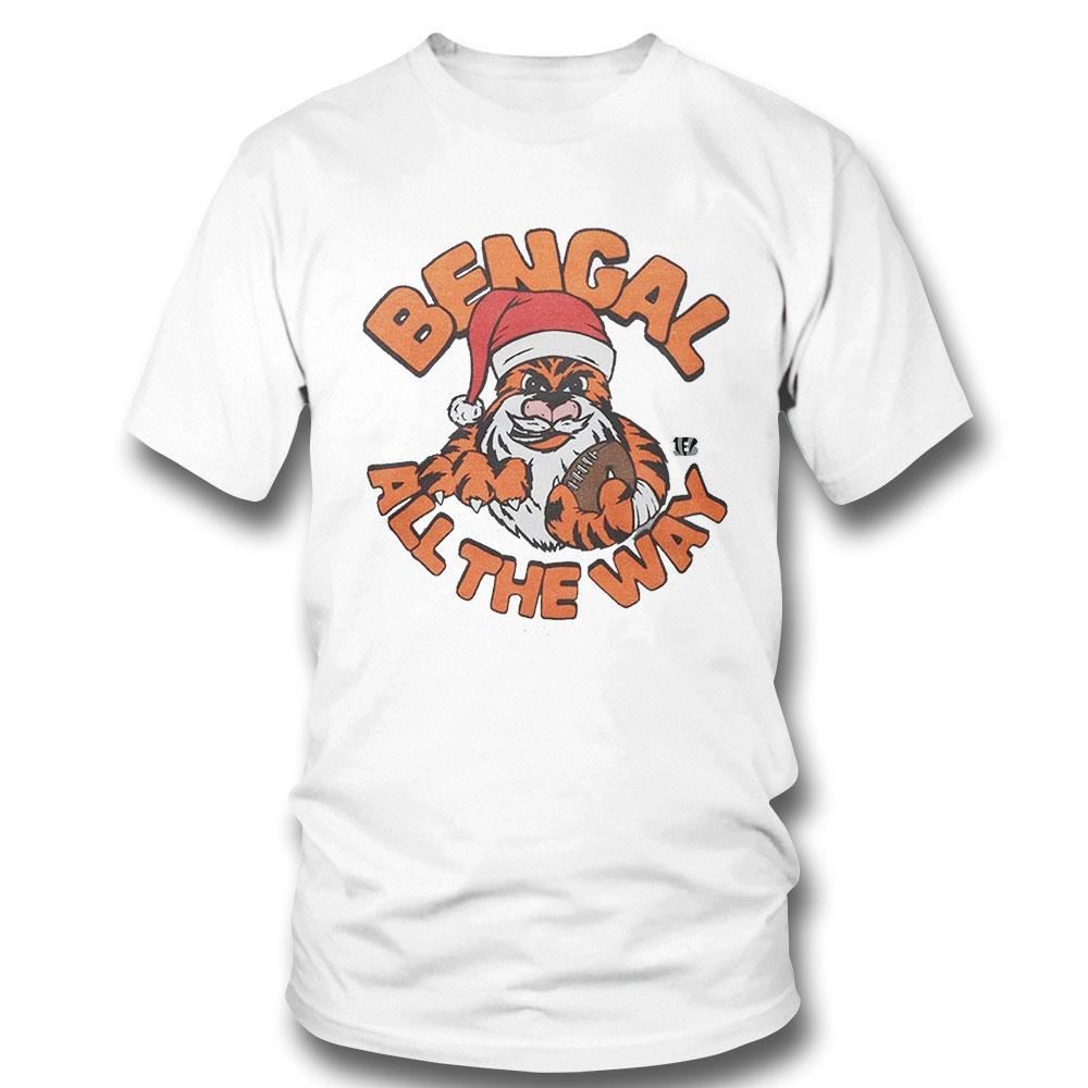 Cincinnati Bengals Bengal All The Way Christmas Shirt
