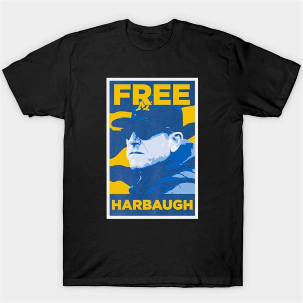 Free Harbaugh Free Coach Michigan Wolverines Shirt