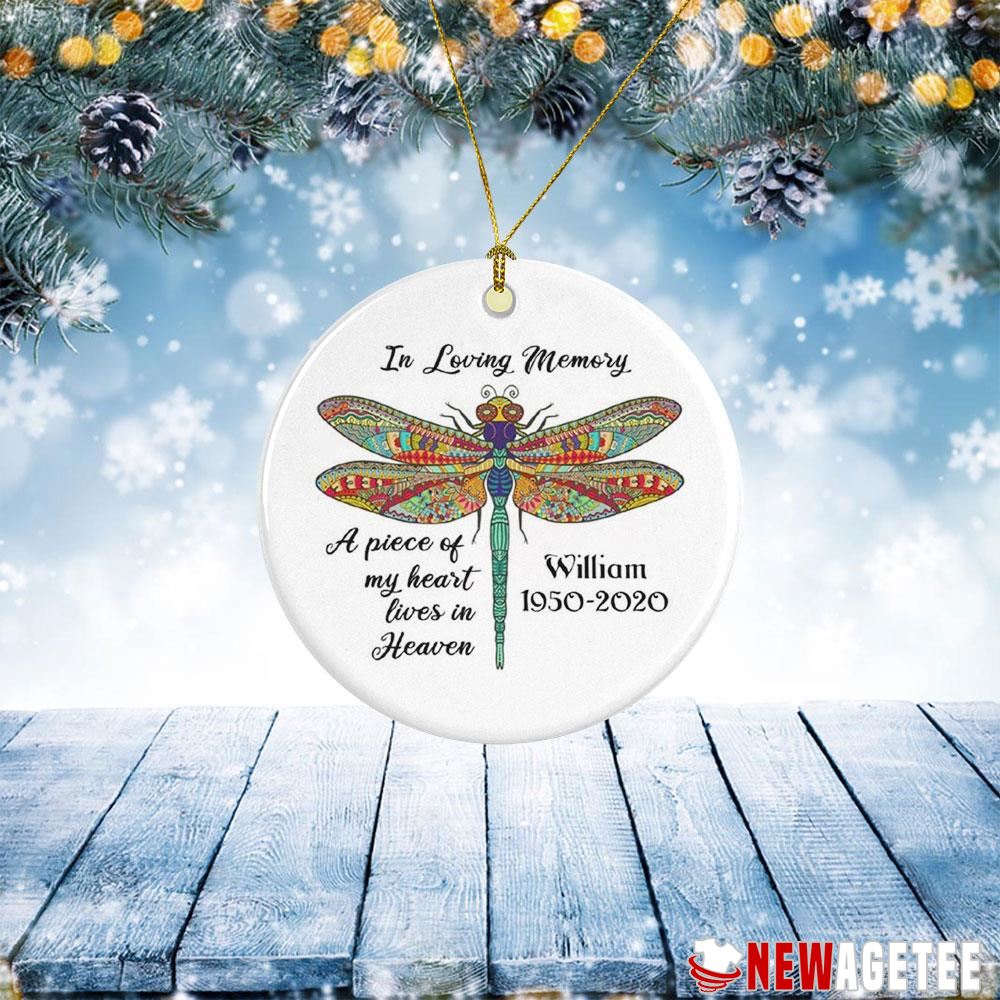 In Loving Memory A Piece Of My Heart Lives In Heaven Personalized Ornament