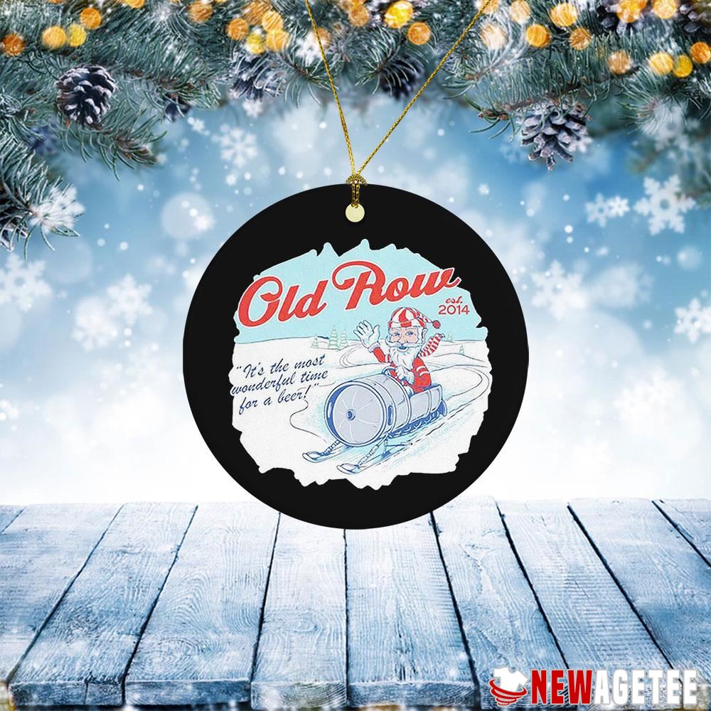 Its The Most Wonderful Time For A Beer Santa Claus Christmas Ornament