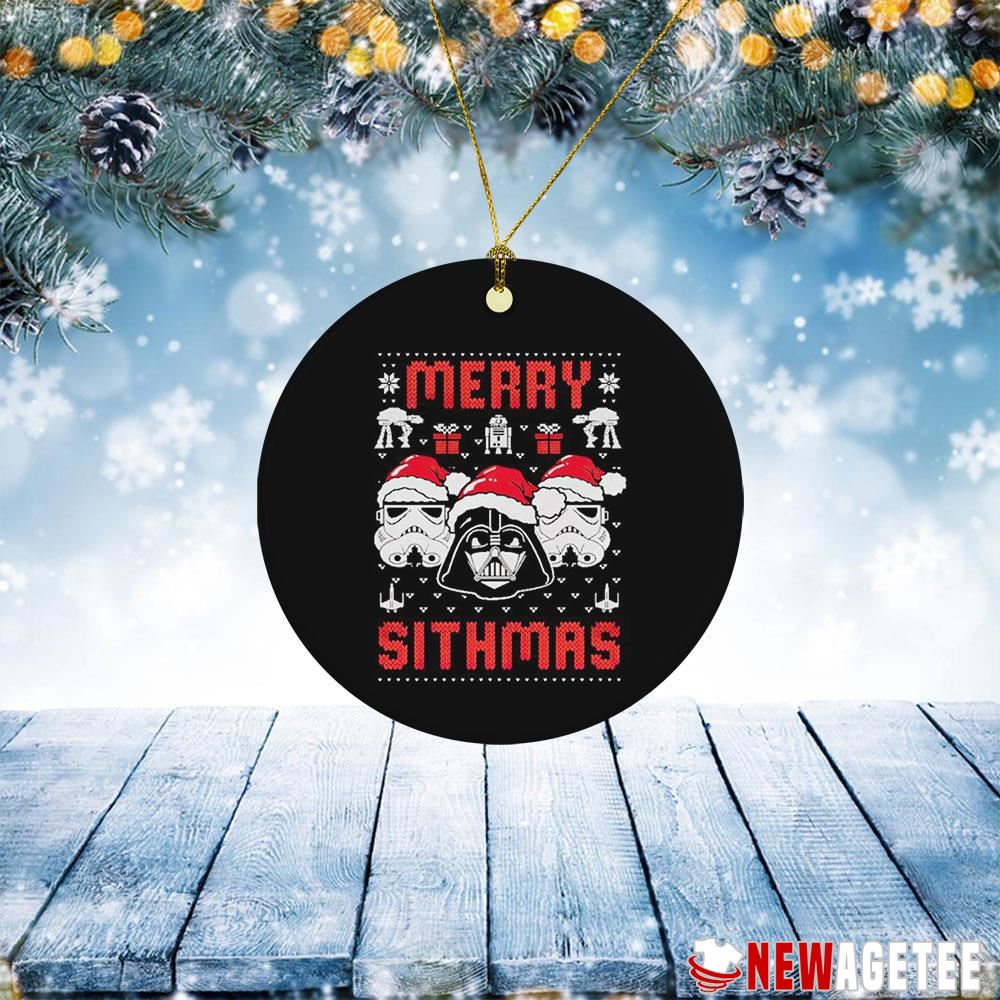 Merry Sithmas Darth Vader And Stormtroopers Christmas Ornament