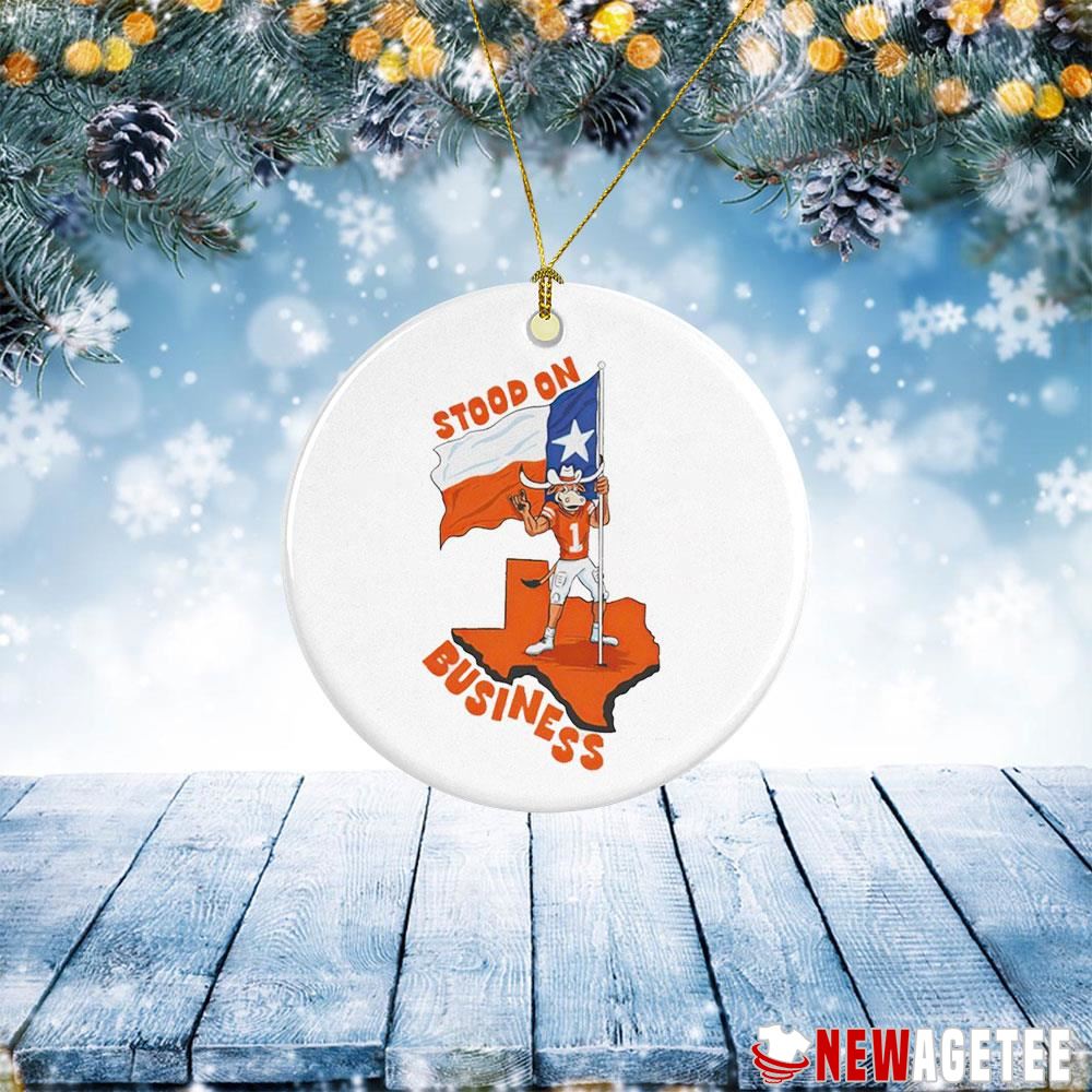 Stood On Business Texas Longhorns Mascot Win Flag Ornament