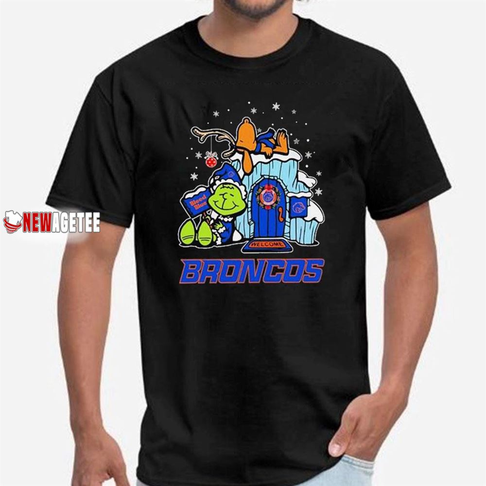 Boise State Broncos Grinch Nuts Welcome Christmas T-shirt