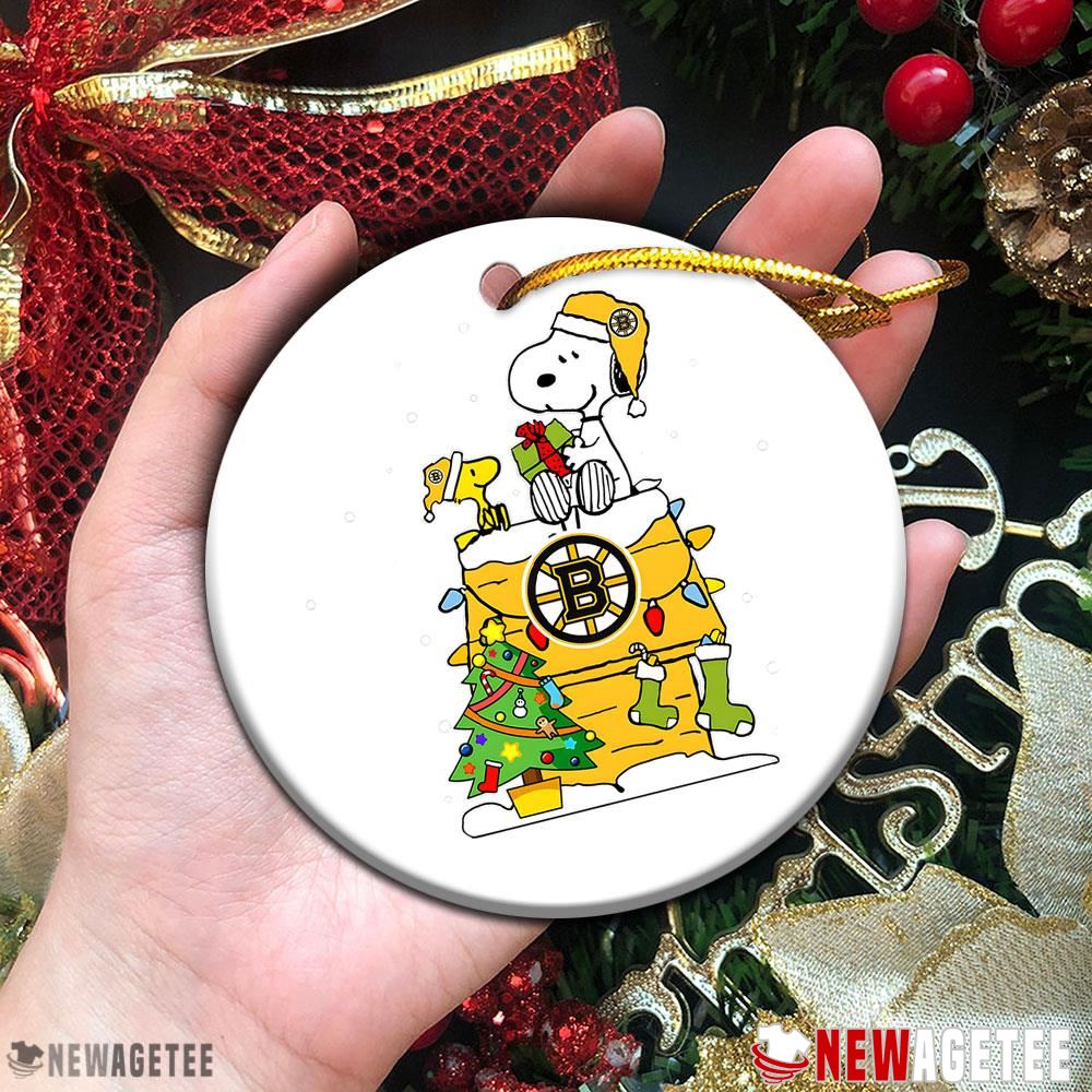 Boston Bruins Snoopy 2022 Christmas Ornament