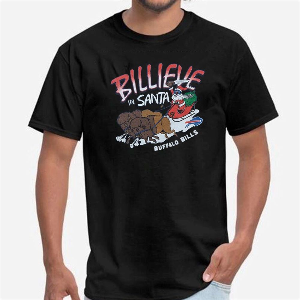Buffalo Bills Christmas Billieve In Santa Shirt