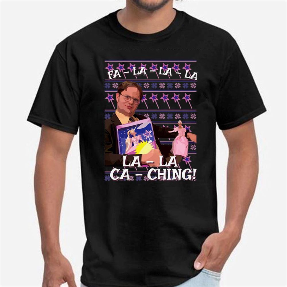 Dwight Schrute Fa La La Ca Ching Ugly Christmas Shirt Dwight Schrute Fa La La Ca Ching Ugly Christmas Shirt