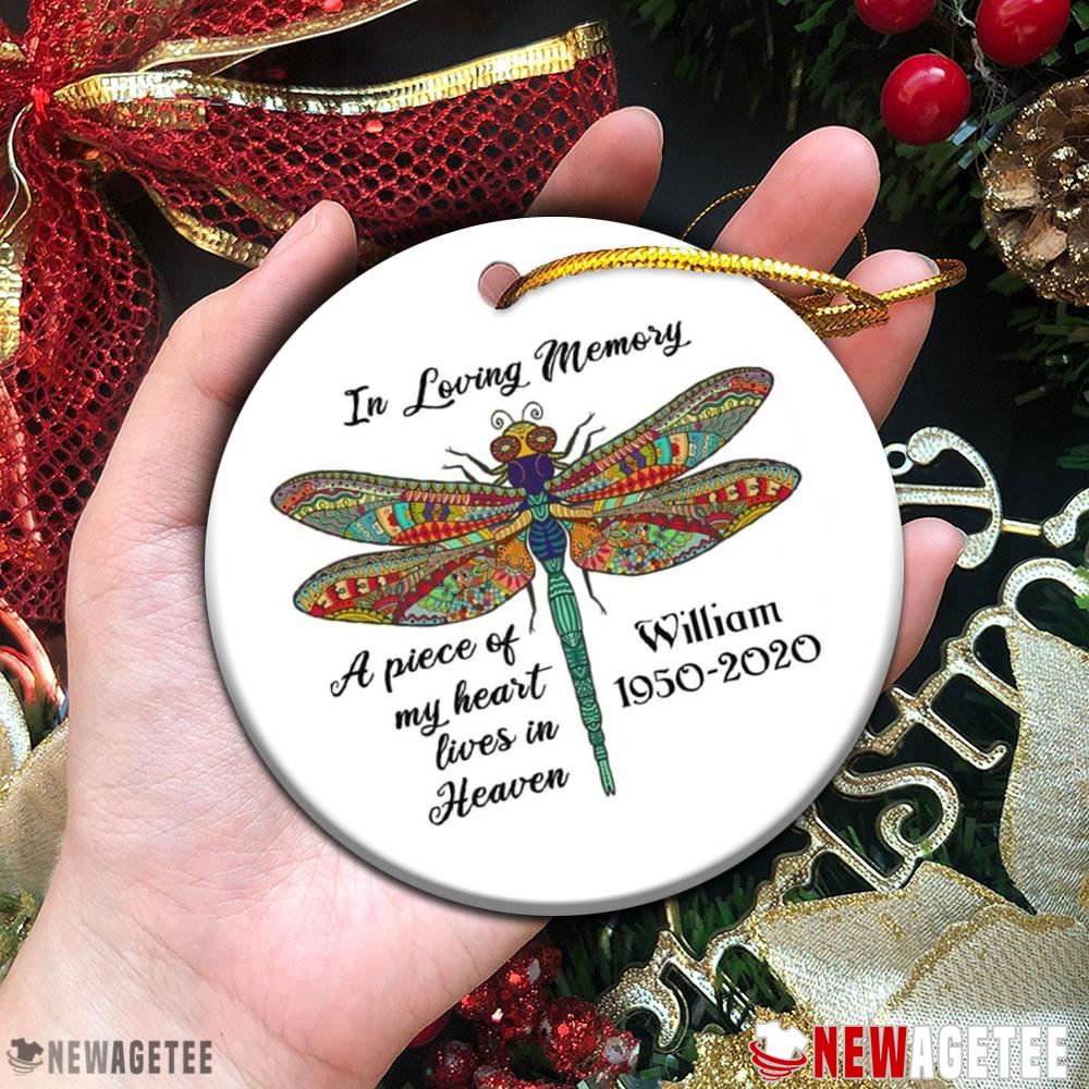 In Loving Memory A Piece Of My Heart Lives In Heaven Personalized Ornament