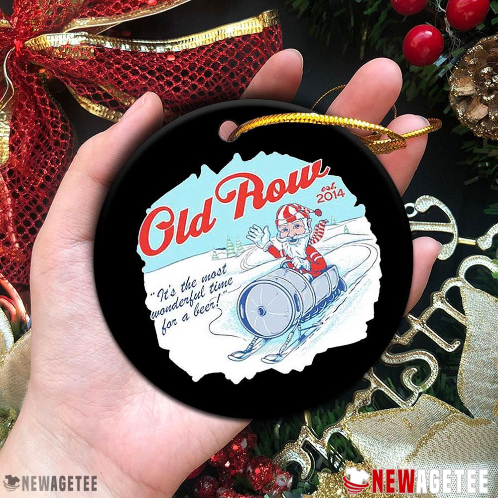 Its The Most Wonderful Time For A Beer Santa Claus Christmas Ornament