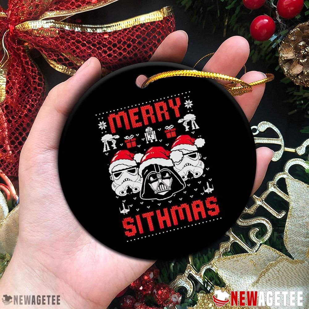 Merry Sithmas Darth Vader And Stormtroopers Christmas Ornament