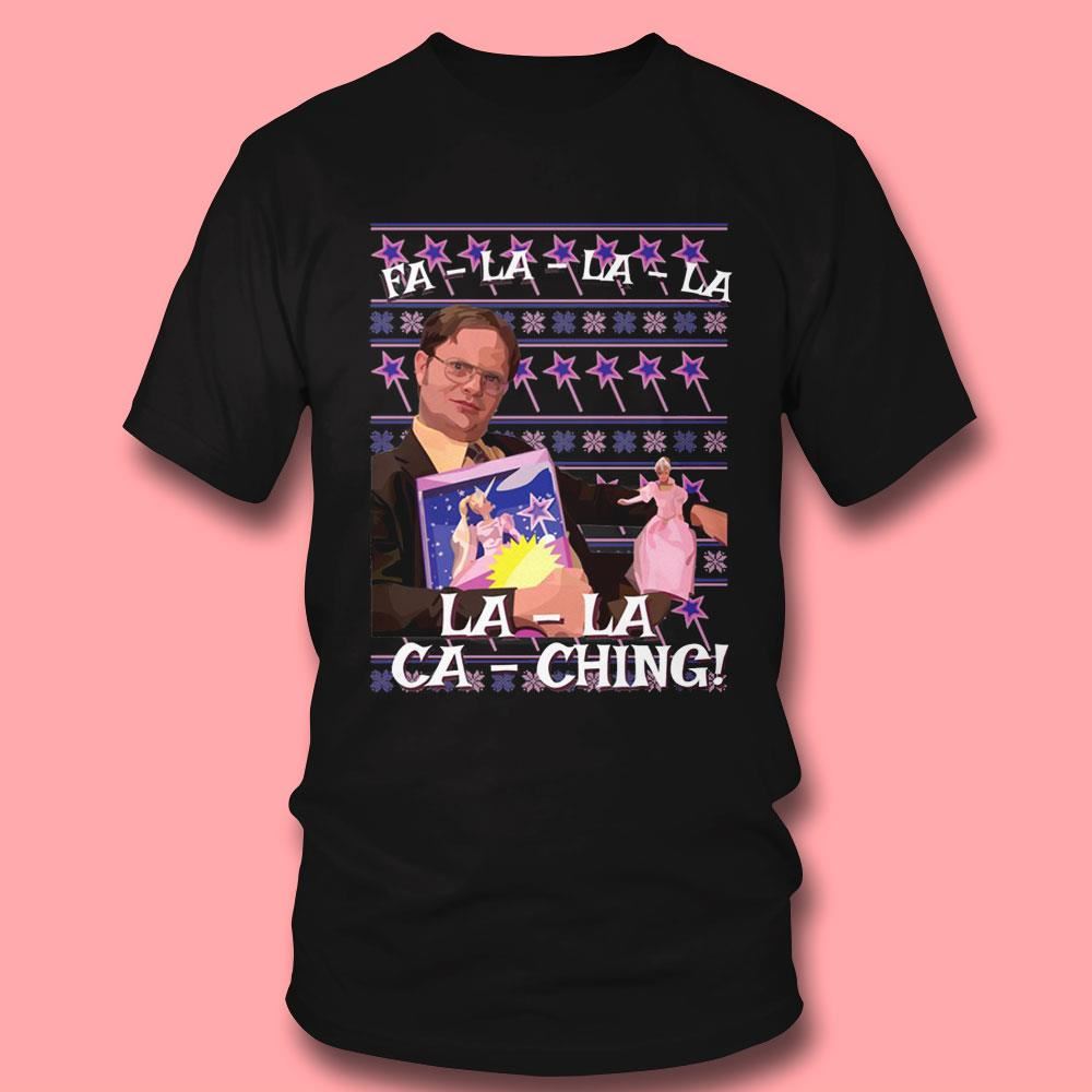 Dwight Schrute Fa La La Ca Ching Ugly Christmas Shirt Dwight Schrute Fa La La Ca Ching Ugly Christmas Shirt