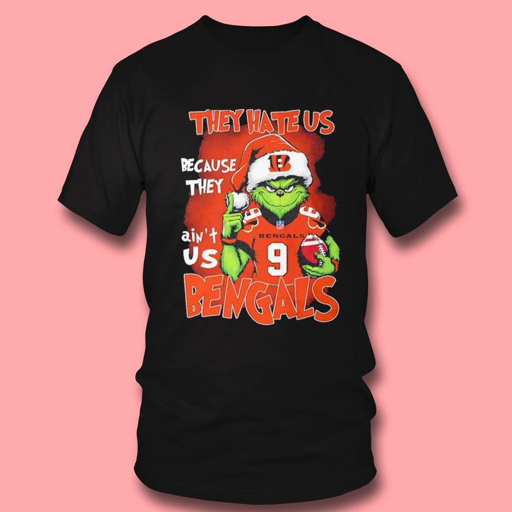 Santa Grinch They Hate Us Because They Ain’t Us Cincinnati Bengals Shirt Santa Grinch They Hate Us Because They Ain’t Us Cincinnati Bengals Shirt