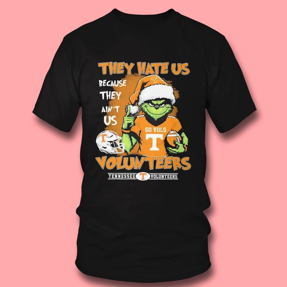 Santa Grinch They Hate Us Because They Ain’t Us Tennessee Volunteers Shirt Santa Grinch They Hate Us Because They Ain’t Us Tennessee Volunteers Shirt