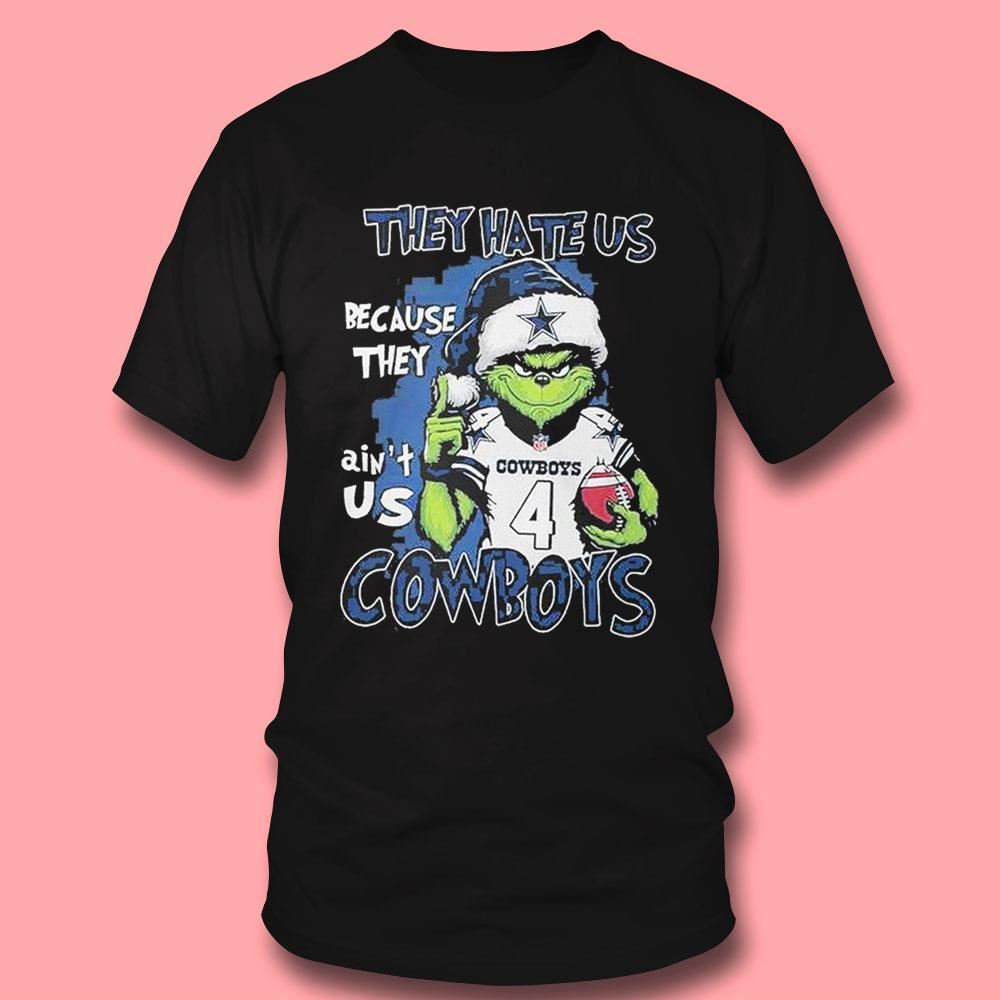 Santa Grinch They Hate Us Because They Ain’t Us Us Cowboys Shirt Santa Grinch They Hate Us Because They Ain’t Us Us Cowboys Shirt