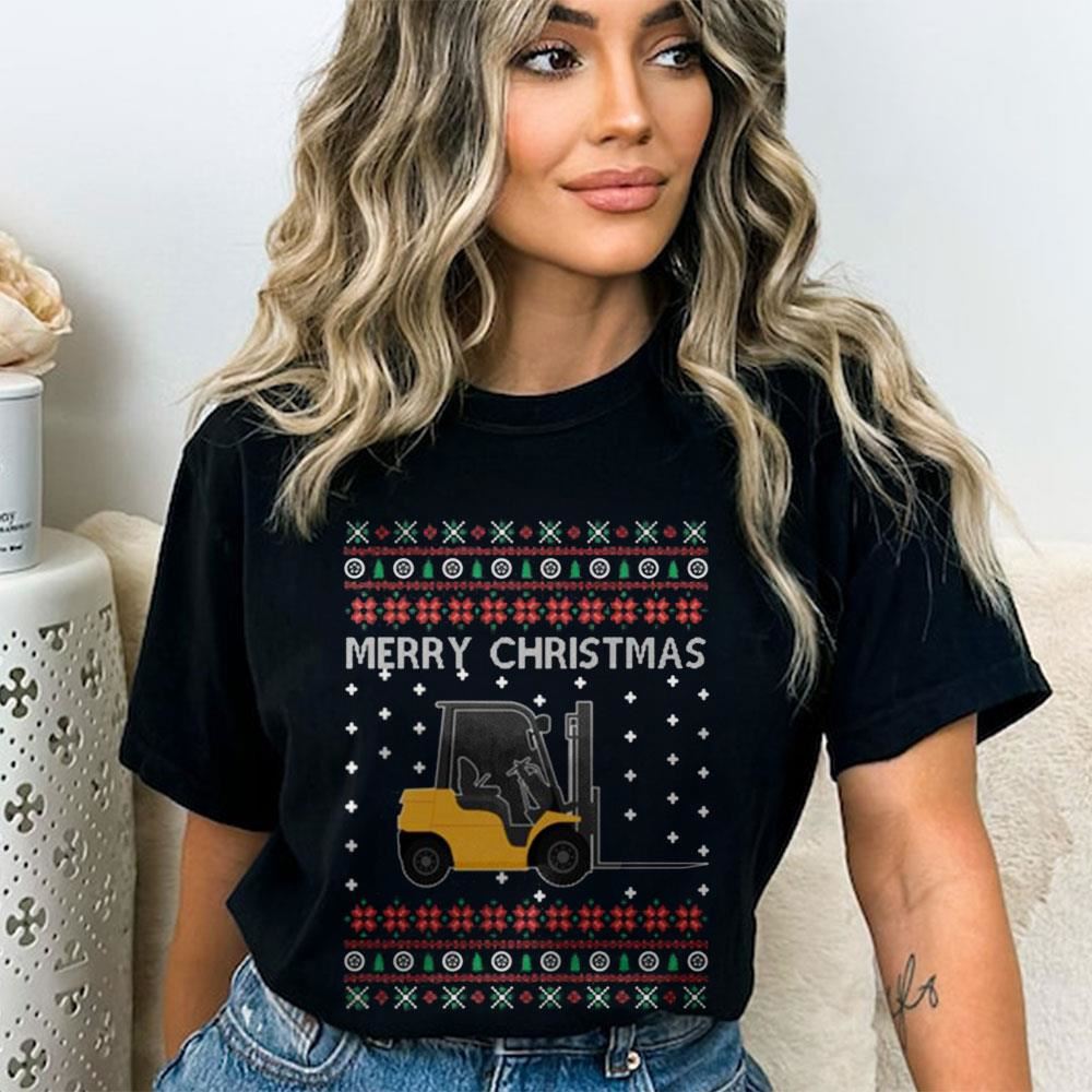 Merry Christmas Forklift Ugly Sweater Merry Christmas Forklift Ugly Sweater