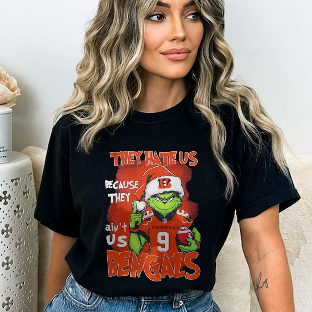Santa Grinch They Hate Us Because They Ain’t Us Cincinnati Bengals Shirt Santa Grinch They Hate Us Because They Ain’t Us Cincinnati Bengals Shirt