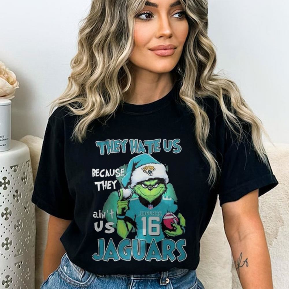 Santa Grinch They Hate Us Because They Ain’t Us Jacksonville Jaguars Shirt Santa Grinch They Hate Us Because They Ain’t Us Jacksonville Jaguars Shirt