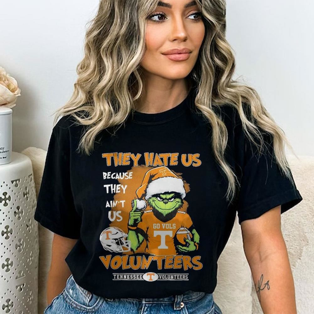 Santa Grinch They Hate Us Because They Ain’t Us Tennessee Volunteers Shirt Santa Grinch They Hate Us Because They Ain’t Us Tennessee Volunteers Shirt