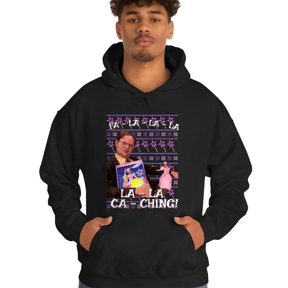 Dwight Schrute Fa La La Ca Ching Ugly Christmas Shirt Dwight Schrute Fa La La Ca Ching Ugly Christmas Shirt