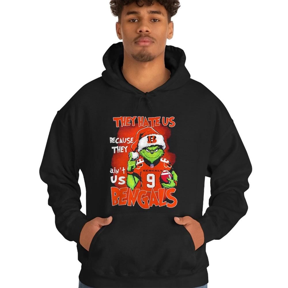 Santa Grinch They Hate Us Because They Ain’t Us Cincinnati Bengals Shirt Santa Grinch They Hate Us Because They Ain’t Us Cincinnati Bengals Shirt