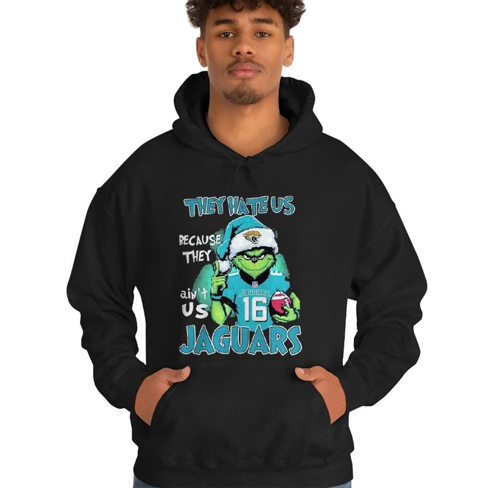 Santa Grinch They Hate Us Because They Ain’t Us Jacksonville Jaguars Shirt Santa Grinch They Hate Us Because They Ain’t Us Jacksonville Jaguars Shirt