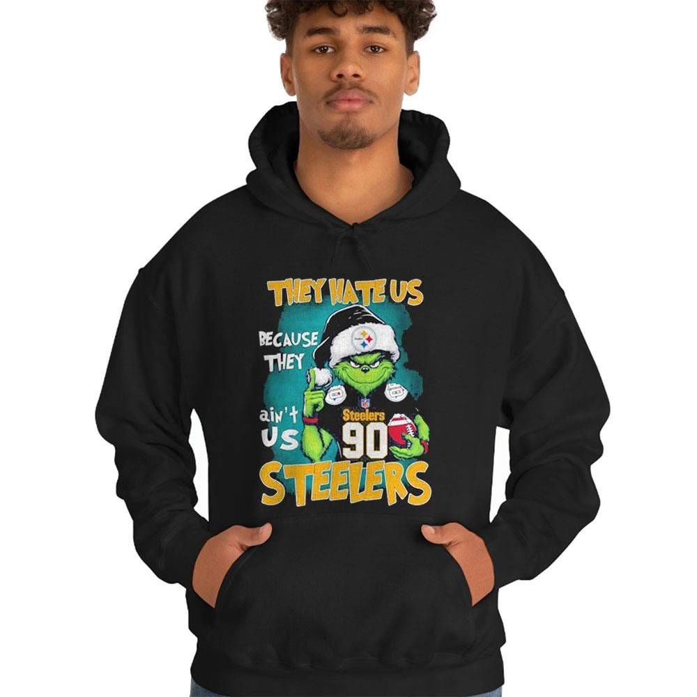 Santa Grinch They Hate Us Because They Ain’t Us Pittsburgh Steelers Shirt Santa Grinch They Hate Us Because They Ain’t Us Pittsburgh Steelers Shirt