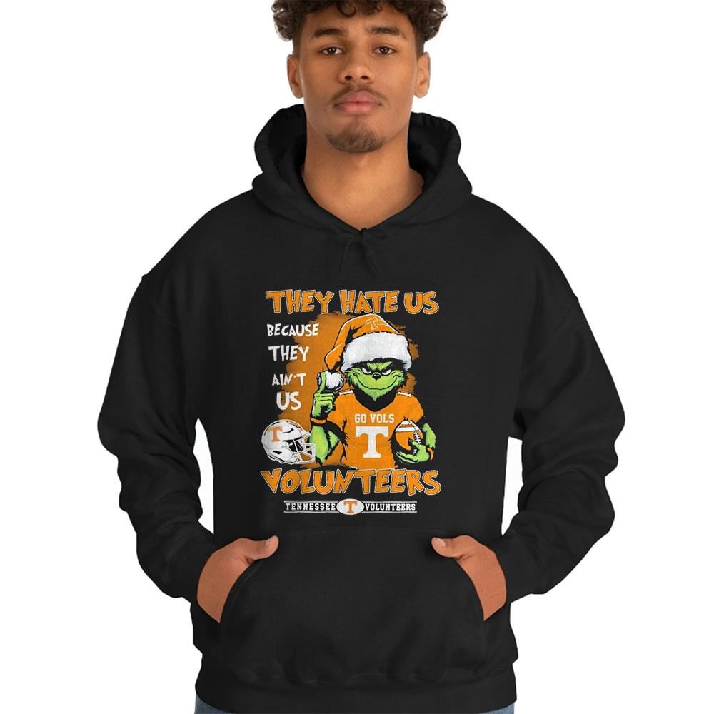 Santa Grinch They Hate Us Because They Ain’t Us Tennessee Volunteers Shirt Santa Grinch They Hate Us Because They Ain’t Us Tennessee Volunteers Shirt