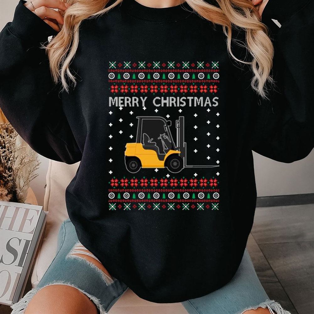 Merry Christmas Forklift Ugly Sweater Merry Christmas Forklift Ugly Sweater