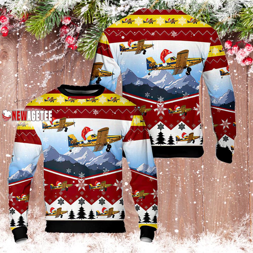 Air Tractor At-500 Family Christmas Sweater