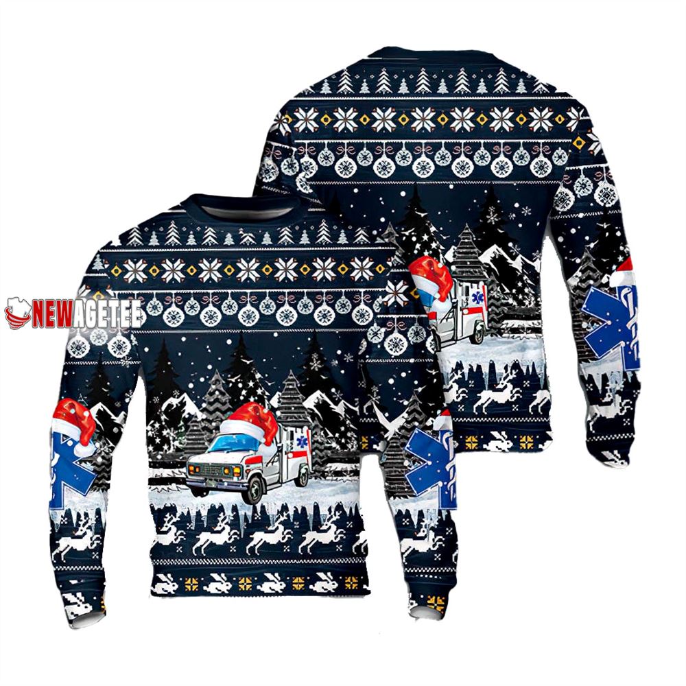 Ambulance Christmas Ugly Sweater Ambulance Christmas Ugly Sweater