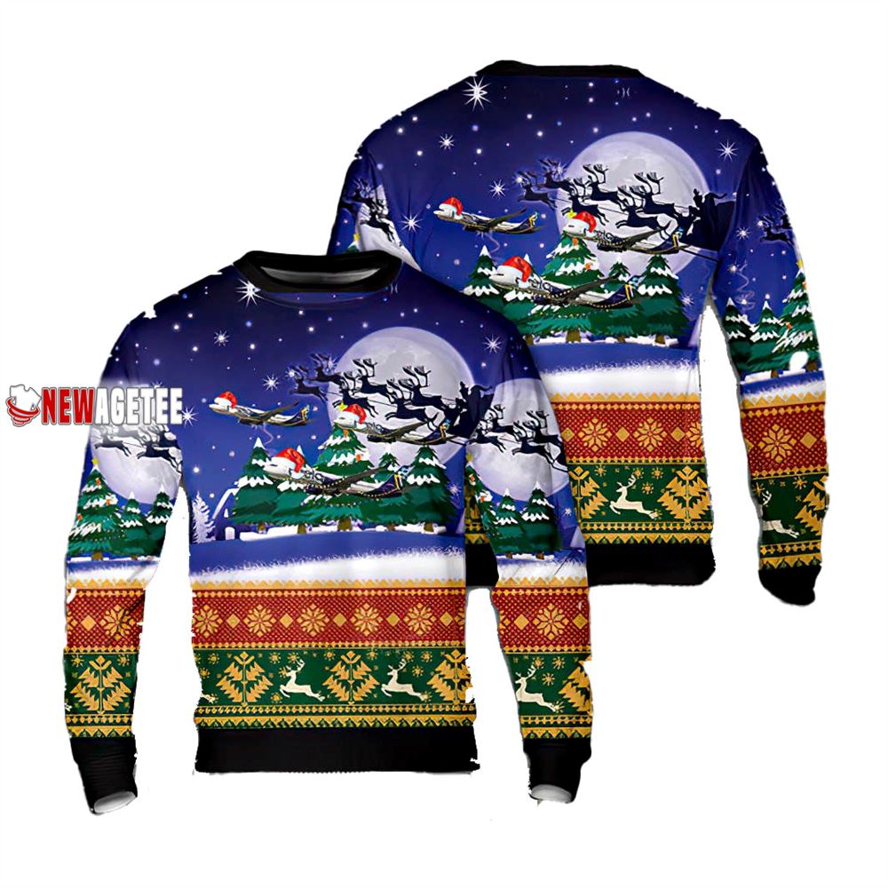 Avelo Airlines Boeing 737-8f2 Christmas Sweater