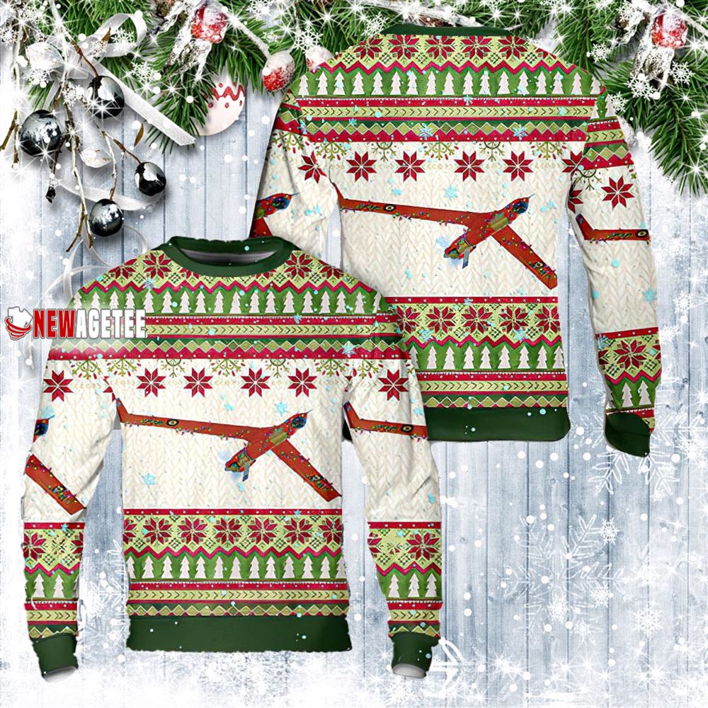Boeing Insitu Scan Eagle Uav Aircraft Christmas Ugly Sweater