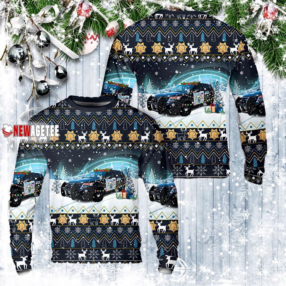 California Highway Patrol Ford Explorer Christmas Sweater