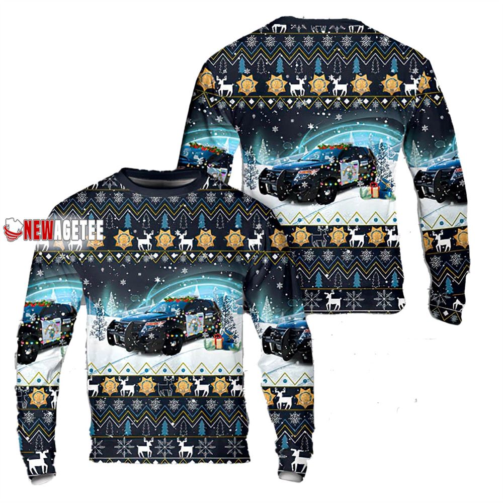 California Highway Patrol Ford Explorer Christmas Sweater