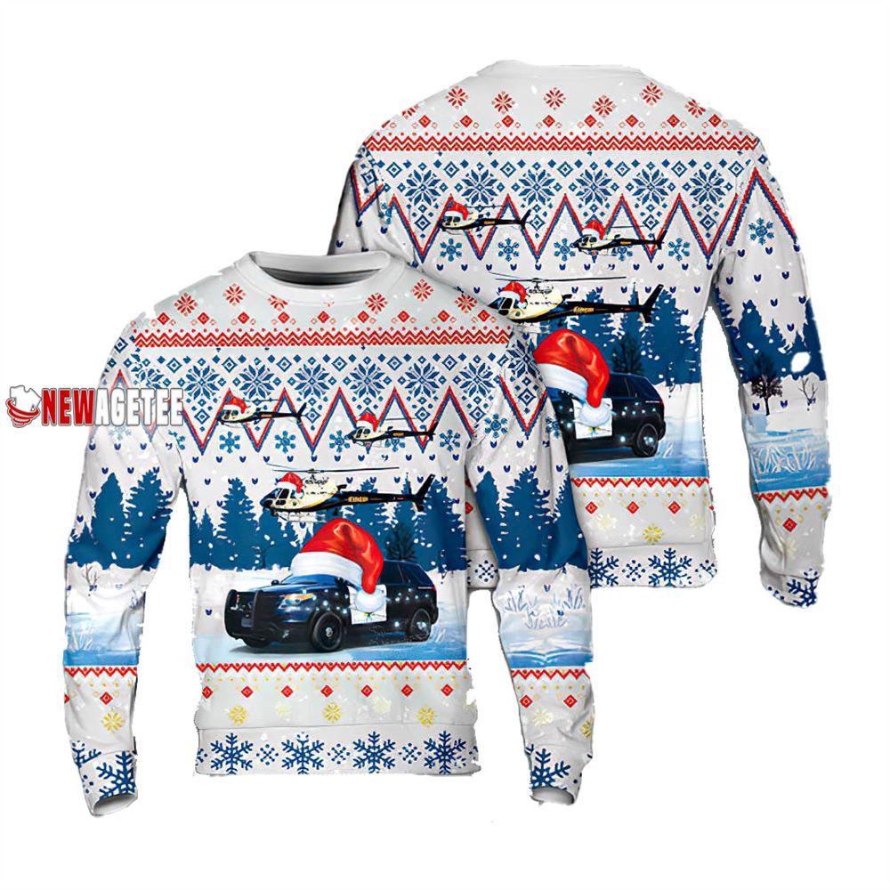 California Highway Patrol Vehicles Christmas Ugly Sweater