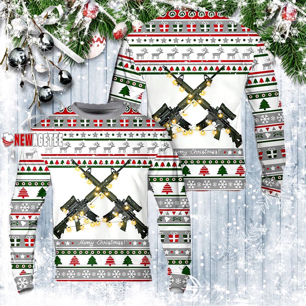 Canadian Army C7a2 Automatic Rifle Christmas Ugly Sweater