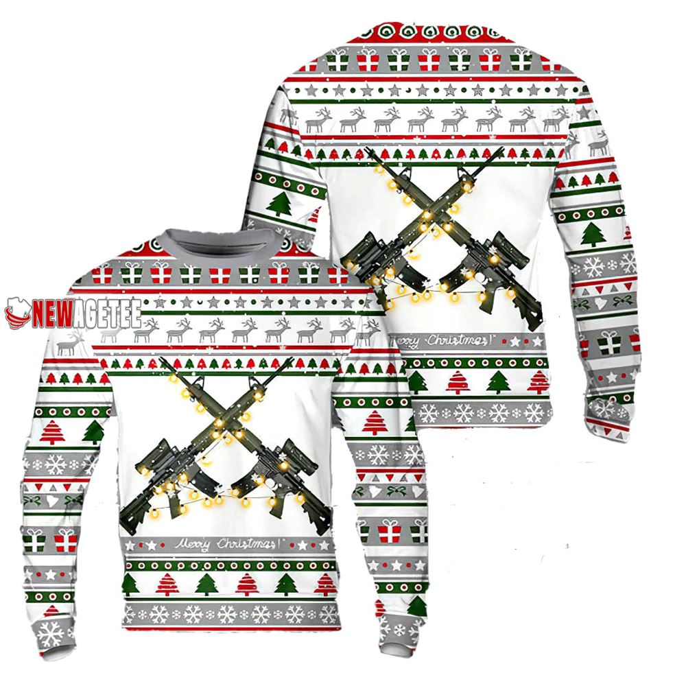 Canadian Army C7a2 Automatic Rifle Christmas Ugly Sweater