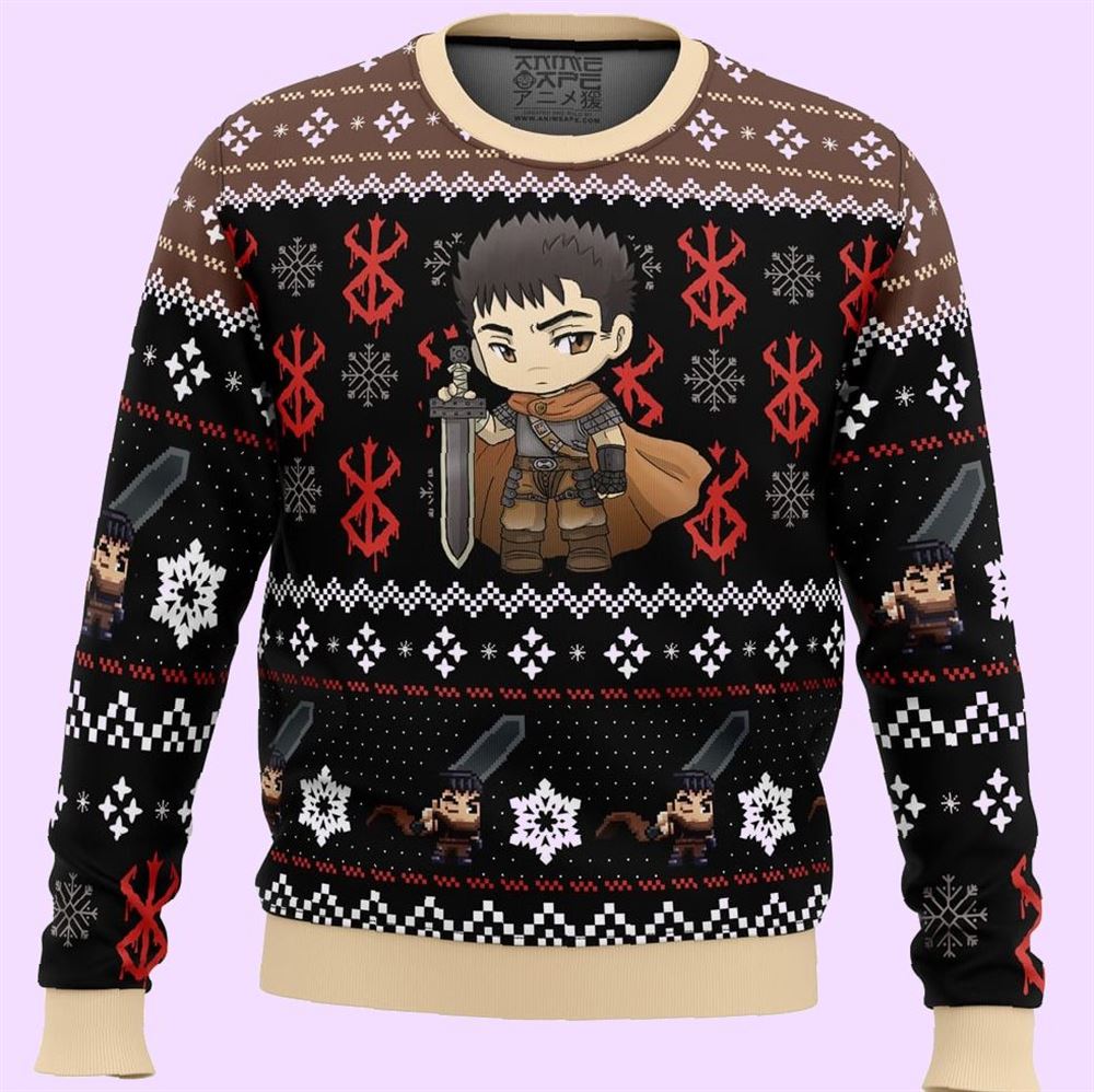 Chibi Guts Berserk Christmas Ugly Sweater
