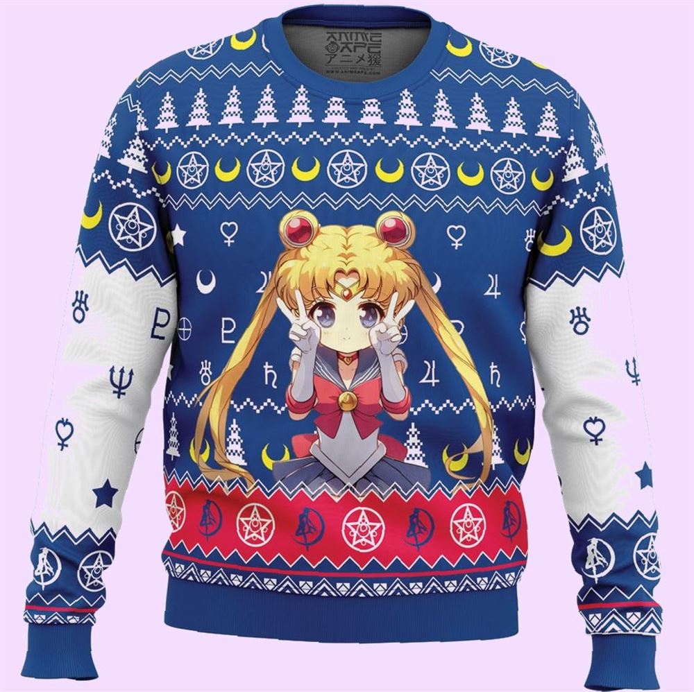 Chibi Usagi Tsukino Sailor Moon Christmas Ugly Sweater