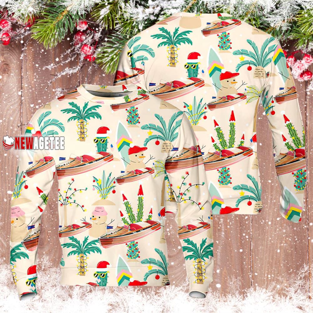 Chris Craft Runabout Christmas Sweater