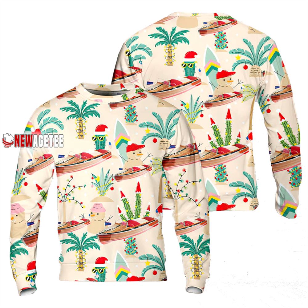 Chris Craft Runabout Christmas Sweater