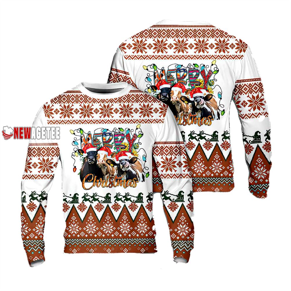 Christmas Cow Mooey Christmas Sweater