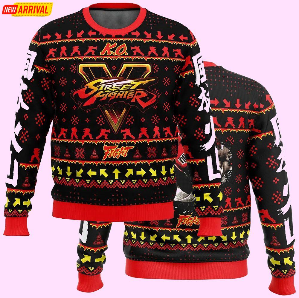Christmas Ryu Street Fighter Christmas Ugly Sweater